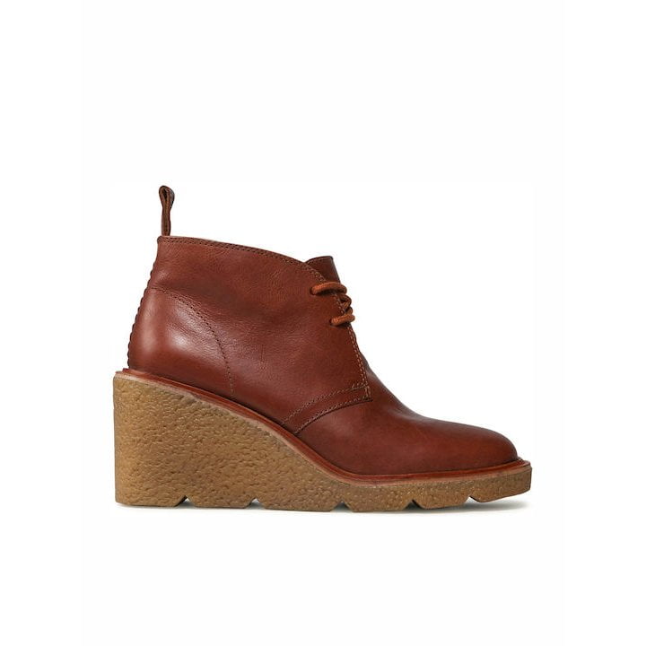 Γυναικείο Μποτάκι CLARKS Clarkford DBT -Dark tan leather