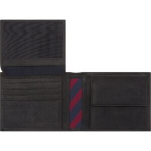Ανδρικό πορτοφόλι Tommy Hilfiger Johnson Flap and Coin Pocket AM0AM00660 002 Μαύρο
