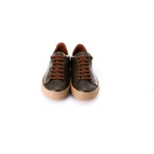 Ανδρικά δερμάτινα παπούτσια  ROBINSON 69437-1-1 Χακί