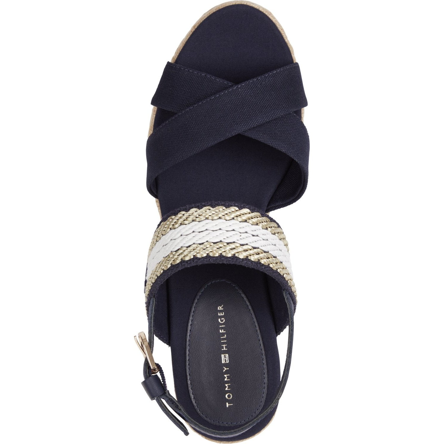 Γυναικείες πλατφόρμες Tommy Hilfiger Golden Webbing Mid Wedge FW0FW07090 DW6 3 Γυναικείες πλατφόρμες Tommy Hilfiger Golden Webbing Mid Wedge FW0FW07090 DW6 - Image 3
