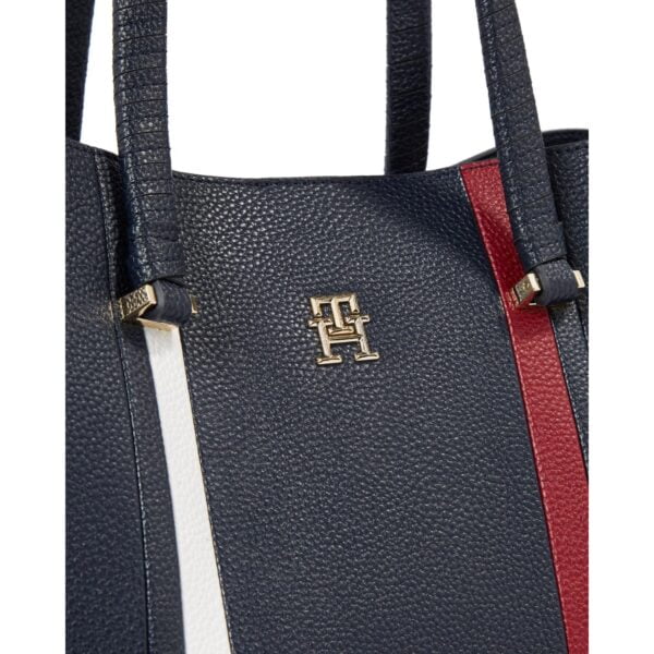 Γυναικεία τσάντα ώμου Tommy Hilfiger Emblem Satchel Corp  AW0AW15117 DW6