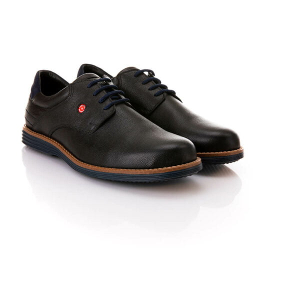 Ανδρικά δερμάτινα παπούτσια ROBINSON 70070-2 Black