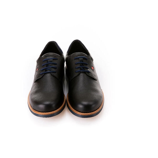 Ανδρικά δερμάτινα παπούτσια ROBINSON 70070-2 Black
