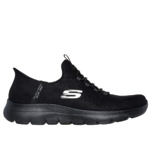 Γυναικεία sneakers Skechers Vegan Duraleather Bungee Slip-ins 150254_BBK