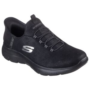 Γυναικεία sneakers Skechers Vegan Duraleather Bungee Slip-ins 150254_BBK