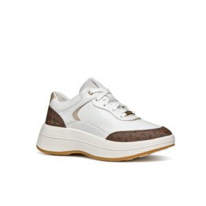Γυναικεία sneakers GEOX Spherica Ecub- 3 D46WTD 08504 C0356 White/Brown