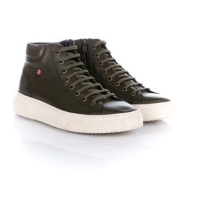 Ανδρικά δερμάτινα μποτάκια ROBINSON 69912 Χακί