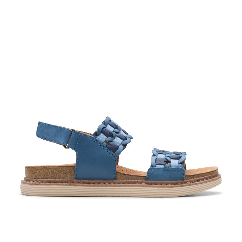Γυναικείες πλατφόρμες Clarks Arwell Glide Blue 1 Γυναικείες πλατφόρμες Clarks Arwell Glide Blue