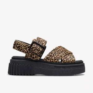 Γυναικείες πλατφόρμες Clarks Evamar Wish Leopard print