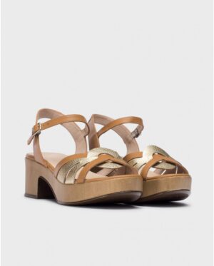 Γυναικεία πέδιλα WONDERS Chandra D-8851-P Cuerro-platino