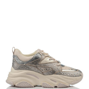 Γυναικεία sneakers STEVE MADDEN Privy Silver/gold cream