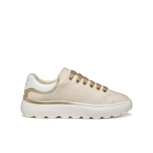 Γυναικεία sneakers GEOX Spherica Ec4 1 D65TCB 08554 C1S2L Papyrus/gold