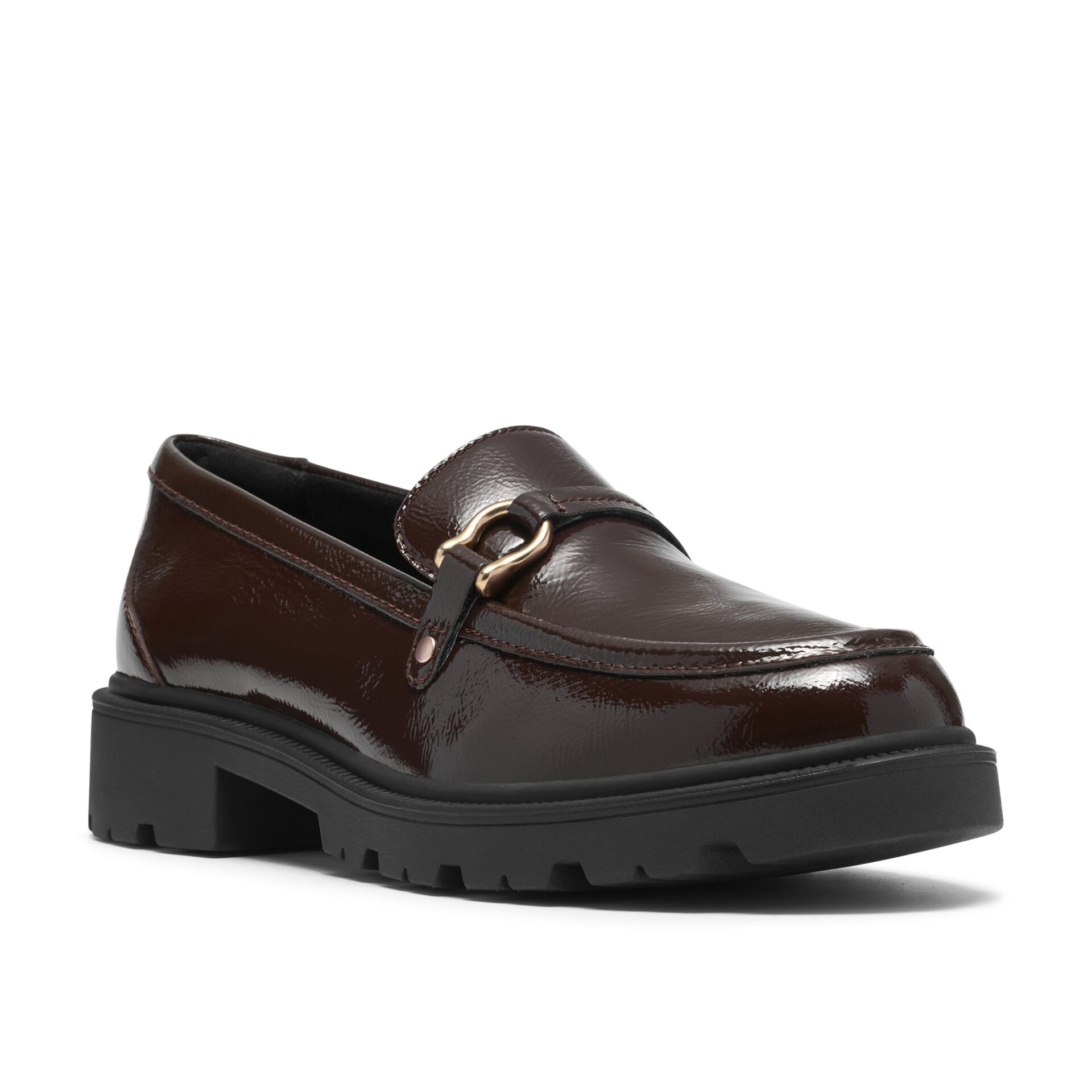 Γυναικεία loafers Clarks Code L step Dark brown patent 4 Γυναικεία loafers Clarks Code L step Dark brown patent - Image 4